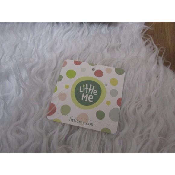 Little Me Marled Hooded Coverall grey and white stripes beautiful knit 6M - Picture 11 of 14